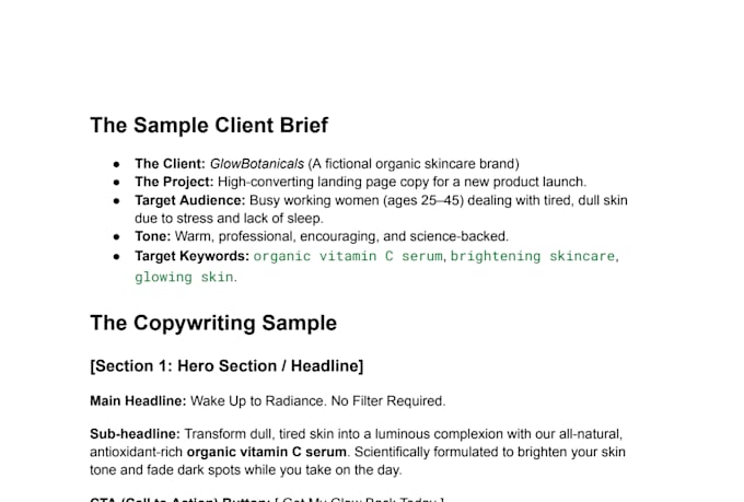 be your professional website copywriter